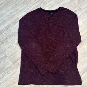 Marc Anthony  Burgundy Henley - XL
